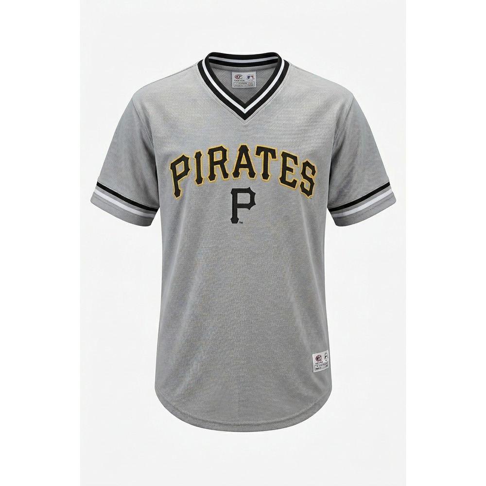 Pittsburgh Pirates Gray Jersey True‎ Fan Cooperstown Adult Large Vintage Style
